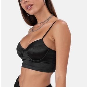 Adika Saint Satin Finish Crop Top XS, NWT